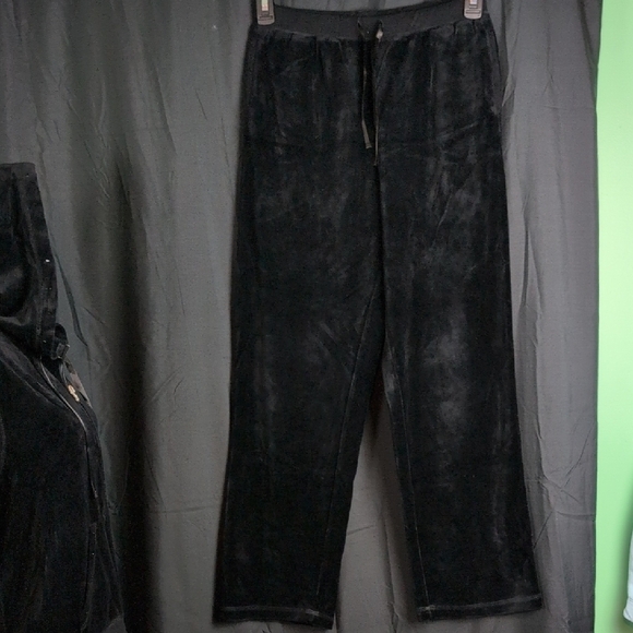 Chic Black Velour Hoodie and Pants Set. By Design Sport. S/L. NWT. - Picture 6 of 12